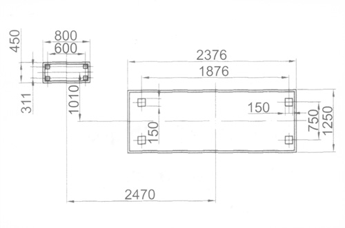 Foundation sizes of Cold Press Expeller