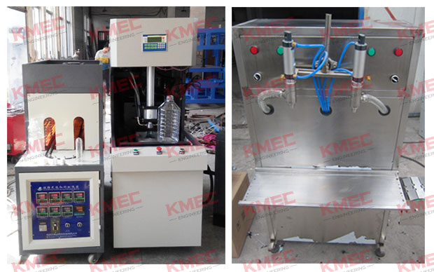 bottle blowing machine and oil filling machine