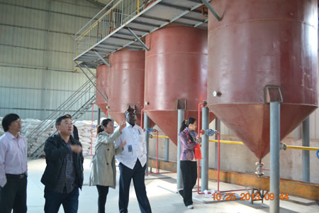 visiting the 

peanut oil factory we help setup in Neihuang